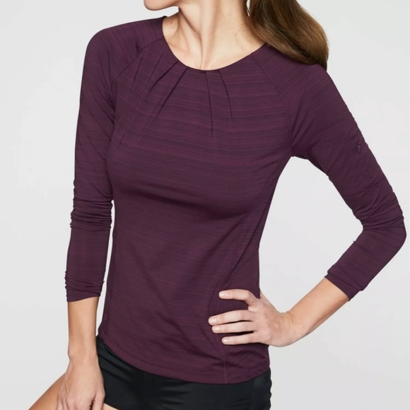 Athleta Tops - Athleta Stinson Back Zip Long Sleeve Top Wild Bloom Small